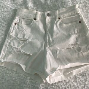 American Eagle White Jean Shorts